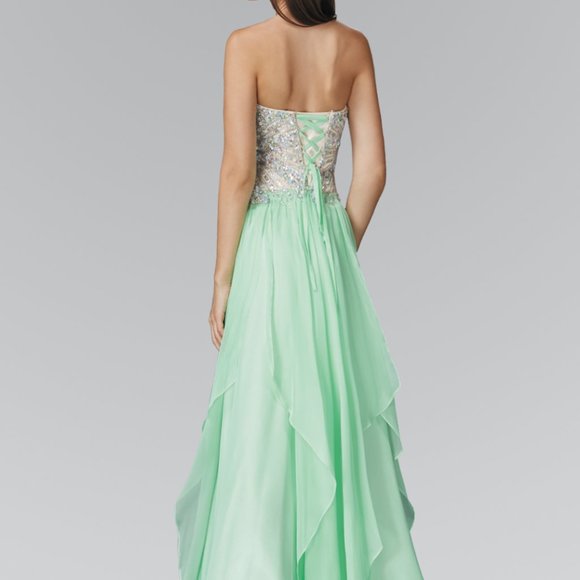 Sweetheart Neck Sequin Bodice Prom Dress GSGL2092 - Picture 2 of 9